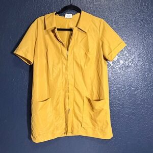 Vintage 60s Mustard Zip Front Smock Dress  Rob-Jean‎ by Anderson Retro Uniform